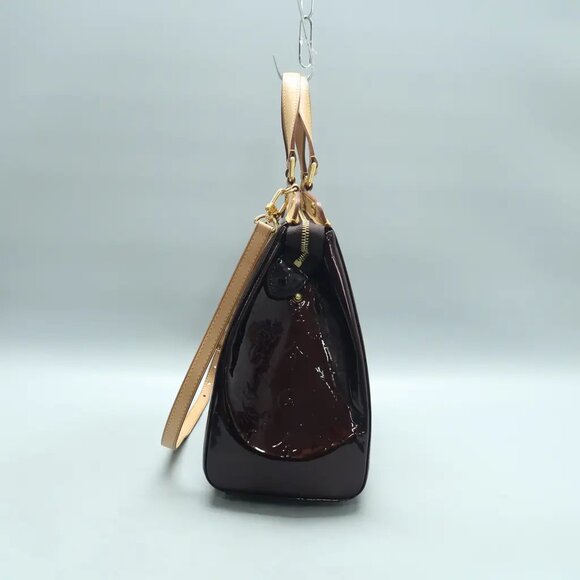 Louis Vuitton Brea Burgundy Monogram Patent Leather Satchel 818-123124 - Picture 3 of 11